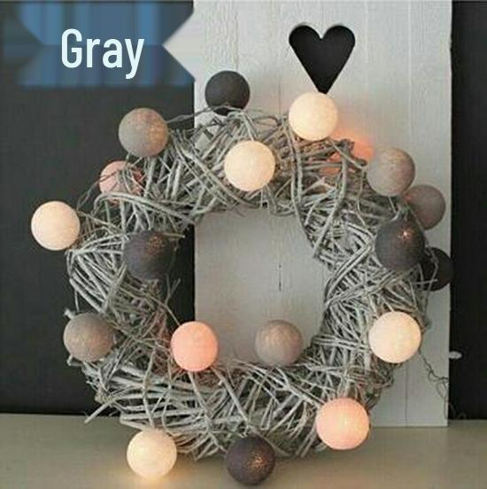 LED Cotton Ball String Lights - Colorful Flashing Lights for Christmas, Festivals, and Indoor Decoration