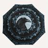 Elegant Raven Umbrella   Cute Umbrella with Cute Design, Portable 3 Fold Compact Umbrella for Men & Women,S322