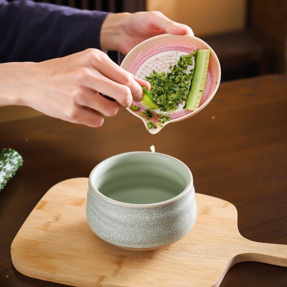 Handheld Ceramic Garlic Grater Manual Fruit Vegetable Puree Grinder Wasabi Grinder Tool  Cooking