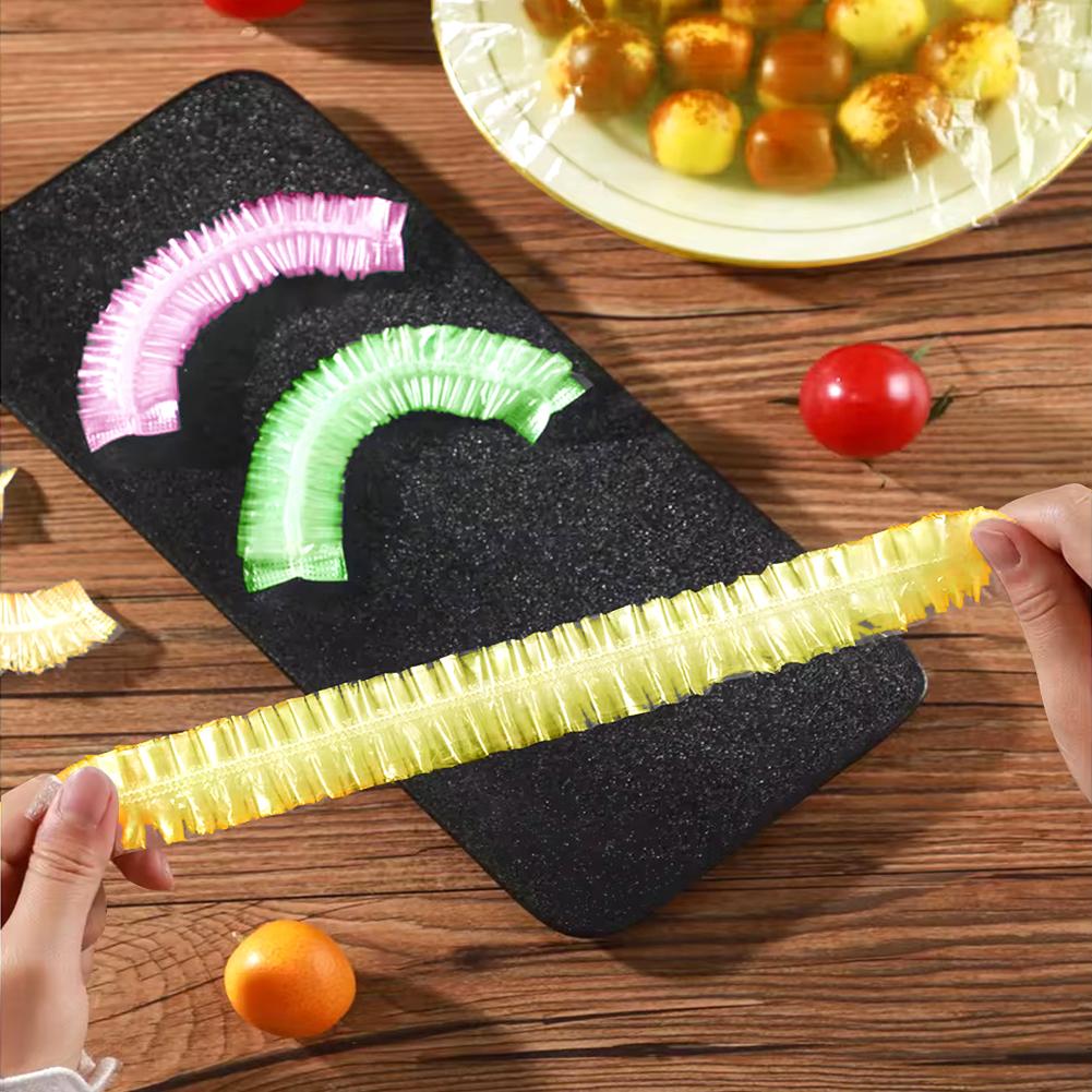 60pcs Colorful Elastic Food Storage Covers, Reusable Fitted Bowl Covers Great,Translucent Stretchy Plate Cover For Restaurant