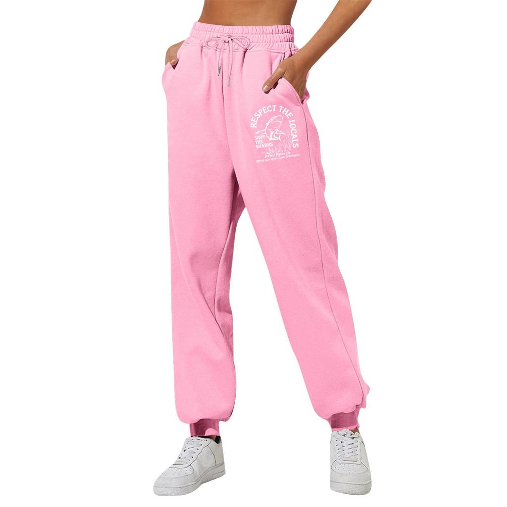 Women's Winter Sweatpants Solid Color Casual Pants Women's Fleece Sweatpants Wide Leg Straight Pants