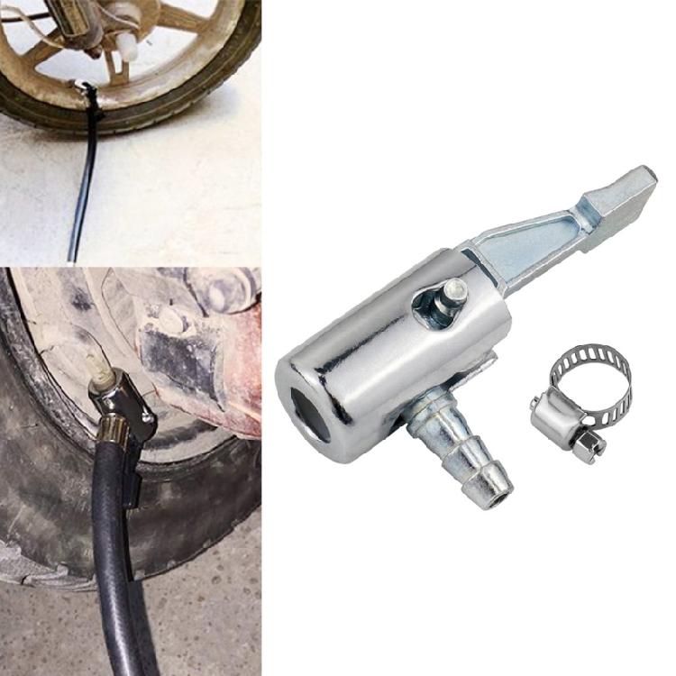 Air Chuck Heavy Duty Closed Flows Locking On Tires Chuck with Clip Adapter 1/4inch Tires Chuck for Tires Inflator Pressure Gaug