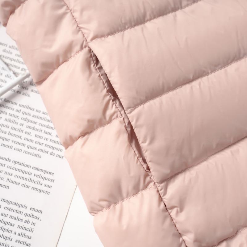 New Style Down Jacket Female Inner Liner Thin Collarless Long Sleeve Inner Wear Warm Round Collar Thin Light Down Inner Liner
