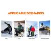 White Adult Double Layer Ski Gloves Winter Snow Gloves With Waterproof & Wear-Resistant With Inner Gloves