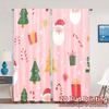 2pcs,Curtains Cute Christmas Elements (2) Pattern Chic Curtains Prints Light Filtering Curtains Versatile All Perfect for