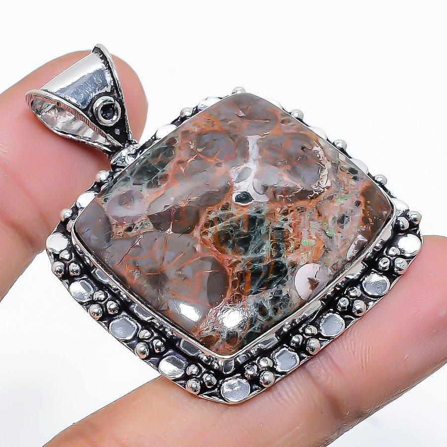 

Ghost Eye Jasper Gemstone Handmade Ethnic Jewelry Pendant 1.77 VR-4076