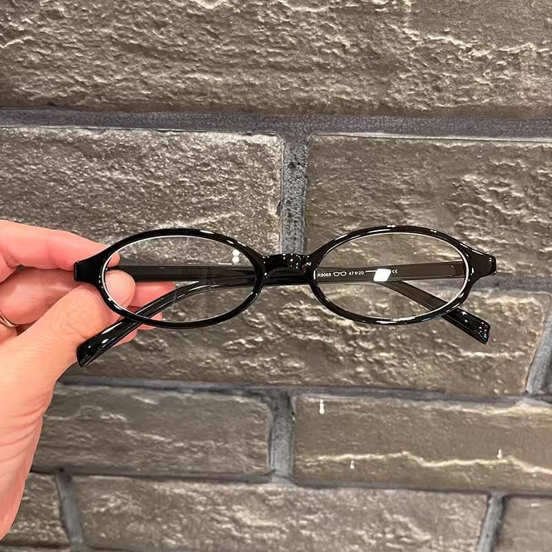 1/2/3pcs Y2K Vintage Small Oval Glasses Girls Style Red Green Frame Glass Eyewear Decorative Outdoor Anti-blue Eyeglasses Gifts