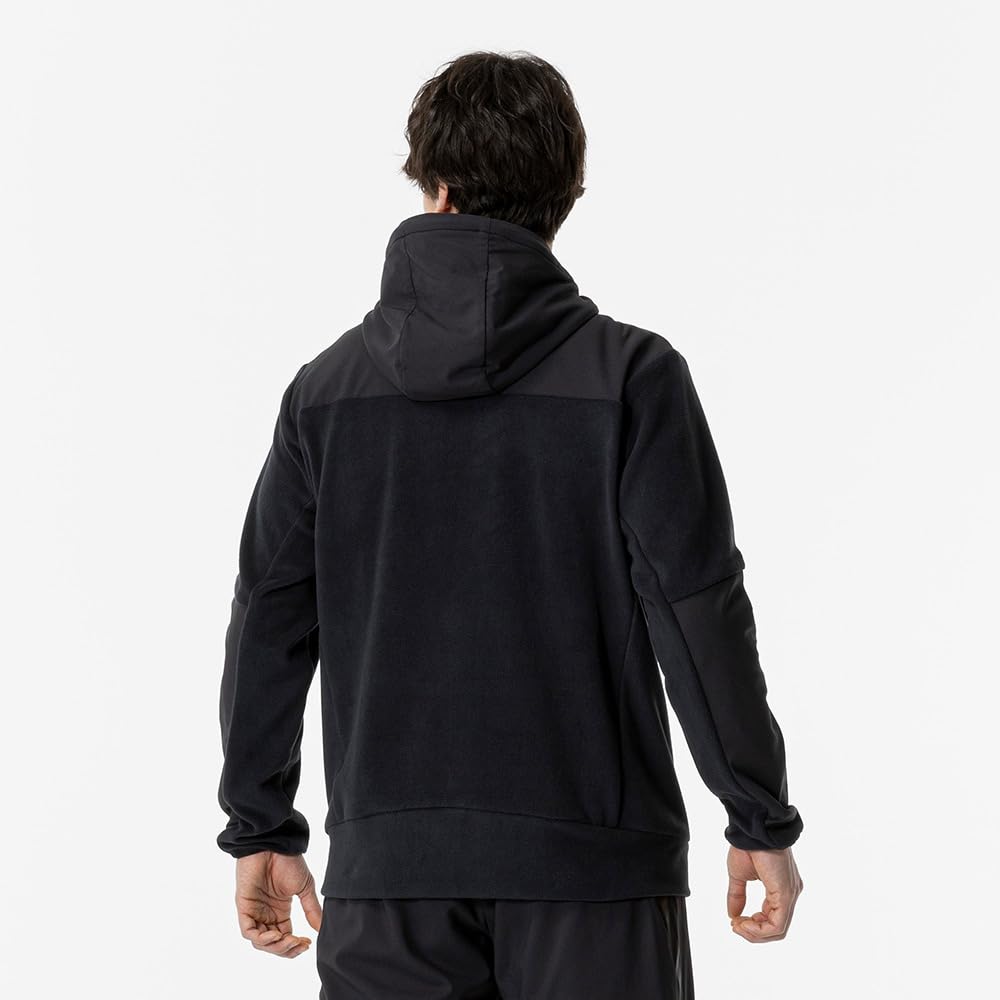 Mizuno Training Wear Hybrid Fleece Size M Jacket, Water-Repellent, Stretch, 32MCA558, Black,