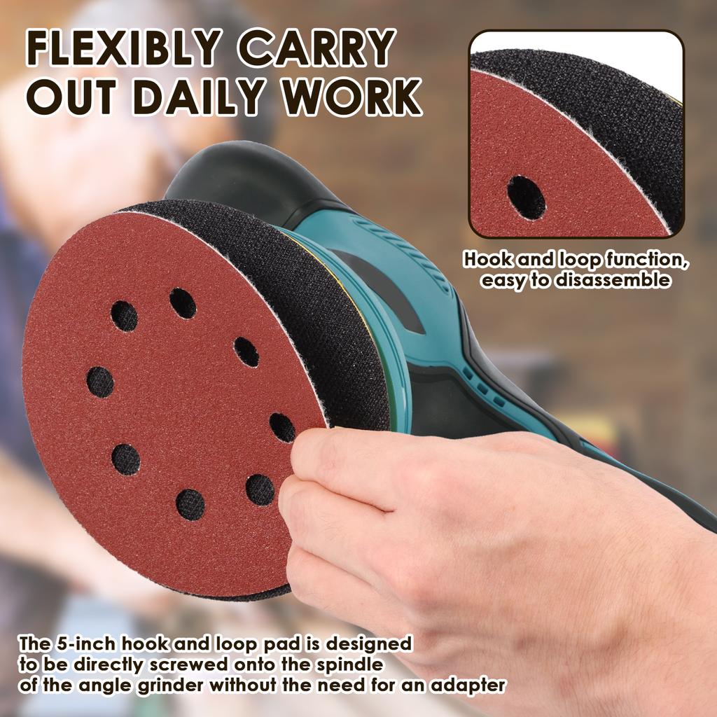 160pcs 5Inch Sanding Discs Pads Set with M14 Electric Pallet 40-600 Grit Abrasive Polishing Pad Kit Car Polish Sandpaper Sheet