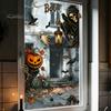 Waterproof PVC Wall Decals 6Pcs Halloween Window Stickers, Ghost Pumpkin Grim Reaper Decals, Removable Static Clings Self-Adhesive Glass Door
