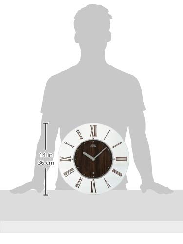 Seiko Clock Wall Clock, Brown Wood, Diameter 340x26mm, Radio-Controlled, Analog, SEIKO EMBLEM HS560B