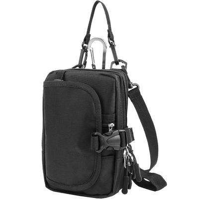 ALL BEFORE Multifunctional Smartphone Smartphone Shoulder Pouch with Carries Two Double Fits A6 Notebooks Black [CARRY ONE] 3-Way Pouch, Belt,