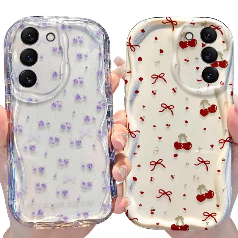 Flower Cherry Case for Samsung Galaxy A53 A54 A55 A56 A34 A35 A36 A26 A15 A16 A73 S25 Ultra S24 Plus S23 S22 S21 S20 FE Cover