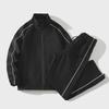 Men's Trendy Waterproof Stand Collar Jacket - Versatile Two-Piece Casual Sports Suit for Spring & Autumn, Teen/Adult, Unisex.