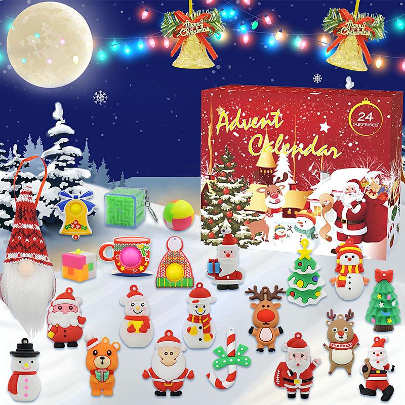För present jul Kreativ kalenderhänge Underhållning Harts Jul Älg adventskalender med 24 små dörrar