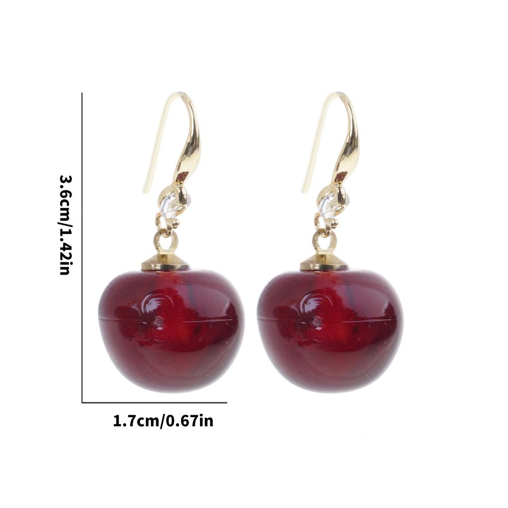 Sweet Cherry Earrings Fashion Dangling Jewelry Multifuntional Accessory Ear Jewelry for Collection and Daily Wear