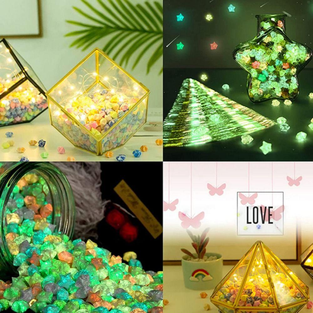 2023 Creative Luminous Glitter Decorative for DIY Arts Craft Stars Paper Craft Paper Origami Paper
