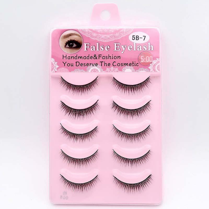 

Накладные ресницы Meiliyue в японском стиле с натуральным крестом и двойным веком - 5 пар ручной работы