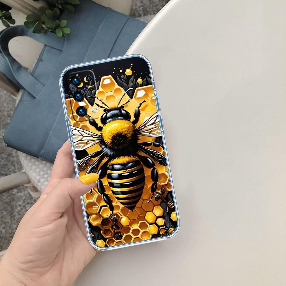 

QT8 Art Bees Cartoon Phone Case for Motorola Moto G14 G31 G32 G34 G73 G71 G72 G24 G84 G85 G62 E32 E22S G7 E7 Play Plus Power Moto G85 5G