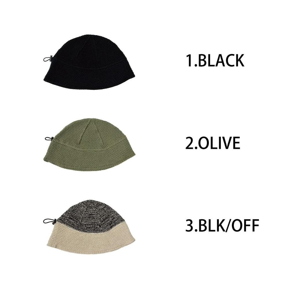 Basic Enchi Knit Sailor Hand Knit Cotton with Black Hat, Washable, Drawcord, Unisex,