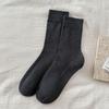 Female Spring and Autumn All Match Pure Color Boneless In The Tube Pile Pile Cotton Socks