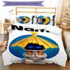 3pcs Custom Name Astro Bot Bedding Set Duvet Cover Closure Includes 1 Duvet Cover & 2 Pillowcases for All Seasons Bedroom Decor