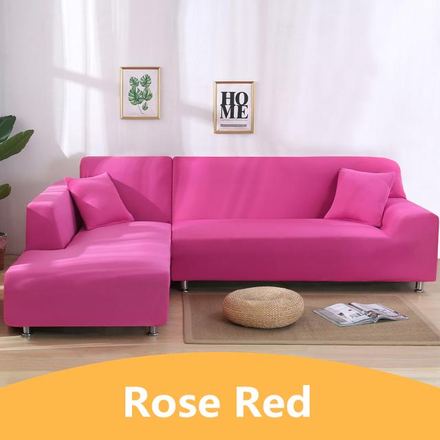 

Elasticated Solid Color Sofa Chair Cover For Living Room All -Inclusive Spandex Couch Cover Sectional Furniture Slipcover 1 2 3 4 Seater for Home 1pc 1-Seat 90-140cm розы красного
