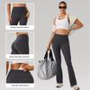 Women's High Waist Slimming Flare Yoga Pants - Butt Lifting Cropped Fitness & Running Trousers