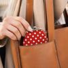 Punktmuster Münzbörse, Damen Canvas Kleingeldbörse, Kussverschluss Beutel für Bargeld Münzen Karten Schmuck Ohrhörer