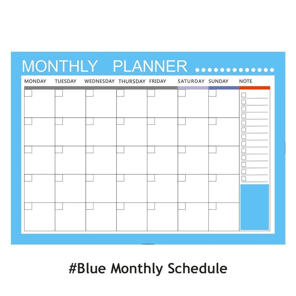 A3 Magnetic Weekly & Monthly Planner Whiteboard Fridge Magnet Flexible Daily Message Drawing Refrigerator Bulletin White Board