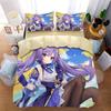 Anime G-Genshin Impact Duvet Cover Pillowcase Anime Girl Bedding Set Adult Boy Teen Children Bedroom Decoration Queen King Size