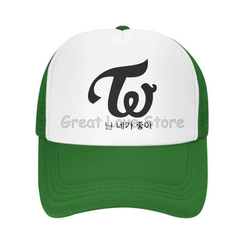 Twice "I Fancy You" Mesh Baseball Cap Summer Outdoor Breathable Sun Protection Hats Unisex Adjustable Travel Snapback Hat
