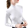 Bottom Shirt Women's Autumn and Winter New Foreign-style Overlapping V-neck Top with Warm Long-sleeved T-shirt Top