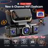 4Camera 360 Degrees Car DVR 1080P Video Recorder WIFI Dash Cam Front Right Left With Rear View Camera 24h Parking Monitor ODB2