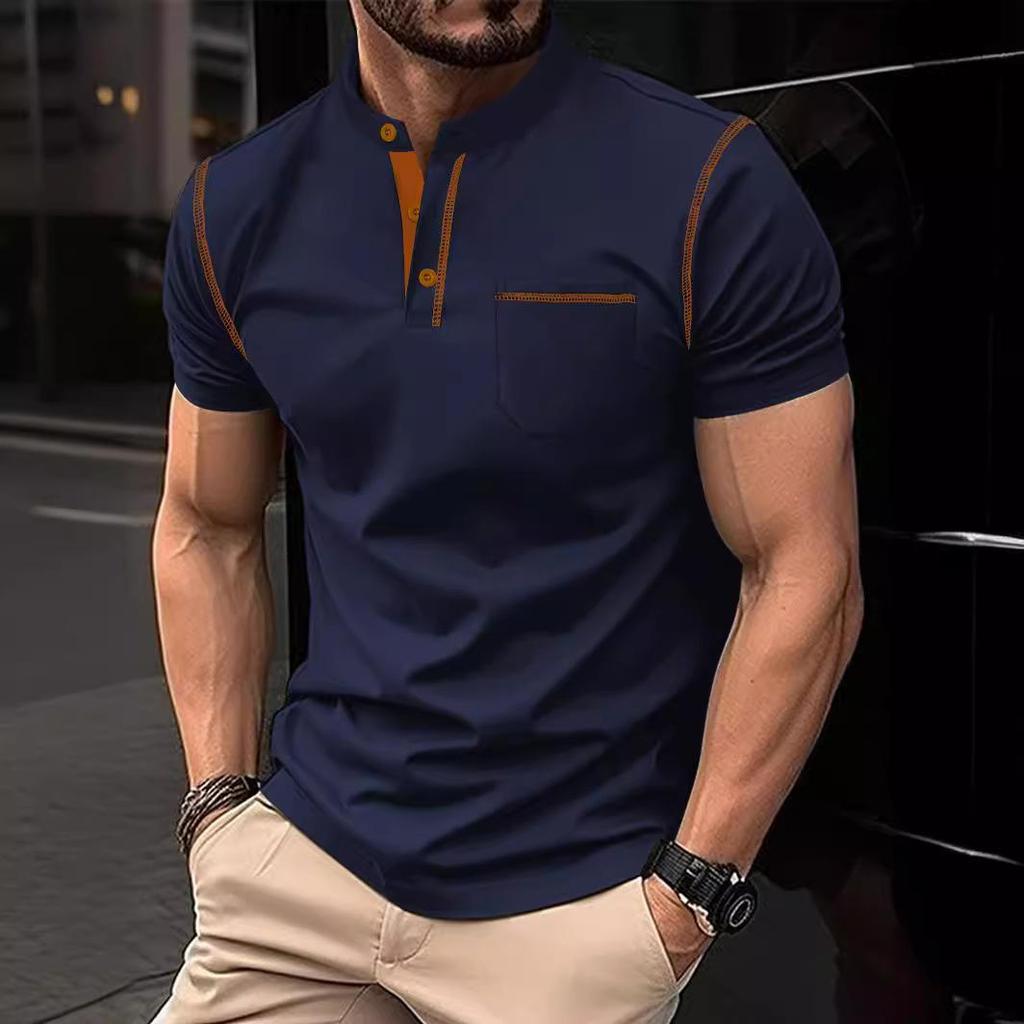 Sommer Herrenmode Kurzarm-POLO-Shirt Button Up T-Shirt Herren Sport Poloshirt Sport Tops