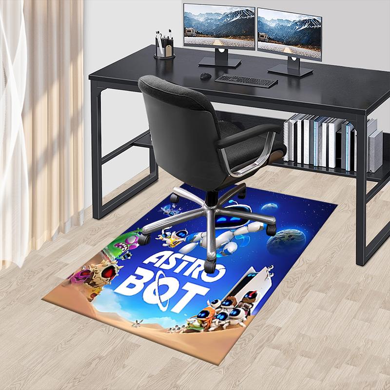 1 Stück Astro Bot Abenteuer Teppich für Spielzimmer Schlafzimmer Wohnzimmer Sofa Heimdekoration, Kinder Spielbereich Teppich Rutschfeste Fußmatte Y72313