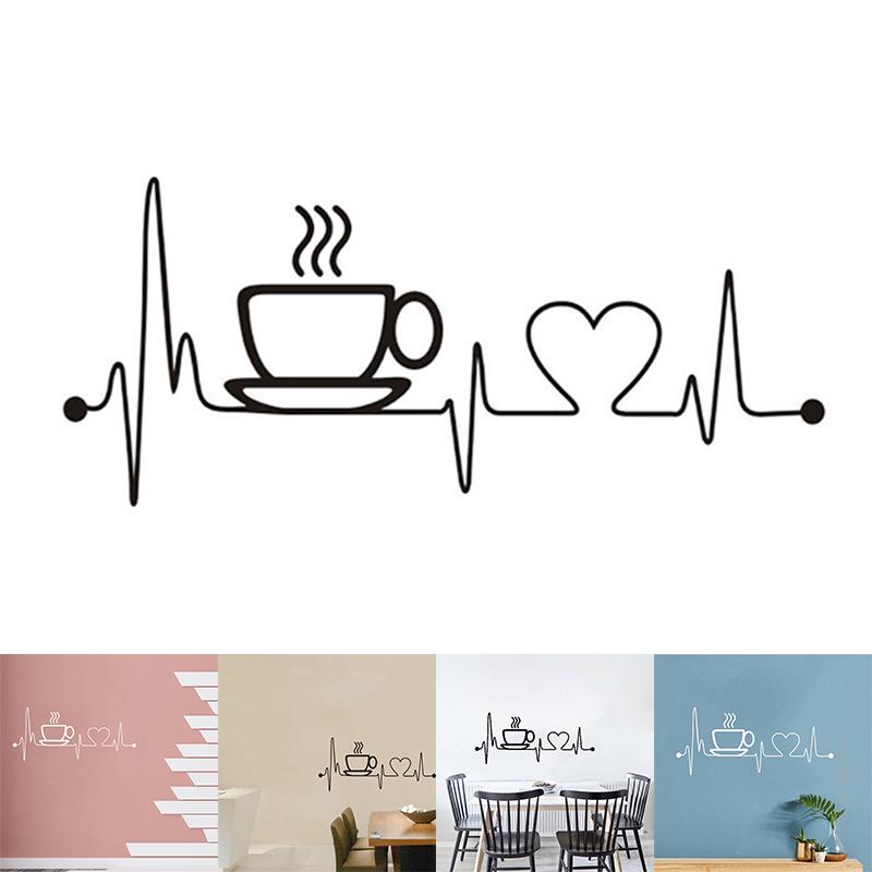 Removable Coffee Cup Decals Vinyl Wall Sticker Home Kitchen House Room Decor OK Removable Coffee Cup Decals Vinyl Wall Sticker Home Kitchen House Room Decor OK