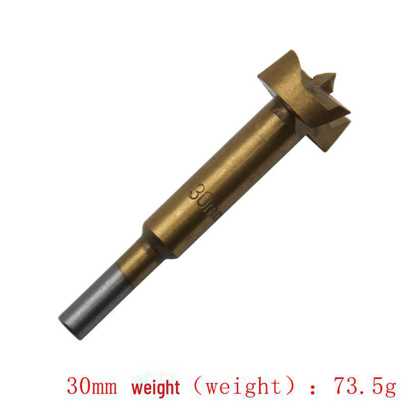 7-Piece Titanium-Plated Hinge Drill Set for Woodworking and Door/Window Installation