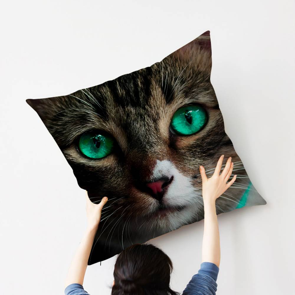 Cat Cute Kitten Stitch Lucky Dragon pillow cover sofa cushion cover home room decoration children gift