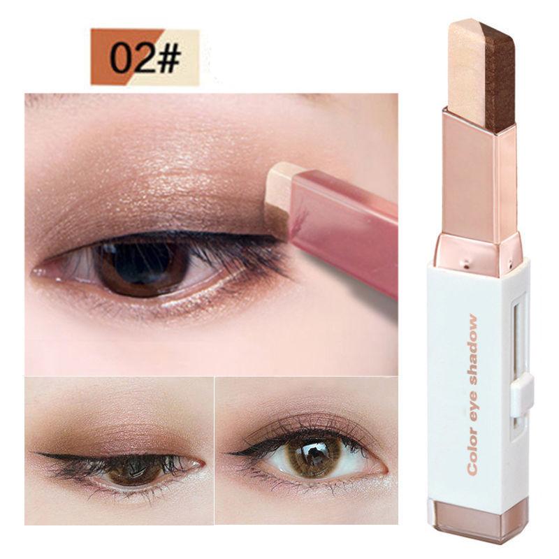 Buy Eyeshadow Stick Stereo Gradien Shimmer Double Color Eye Shadow Cream Pen Eye Makeup