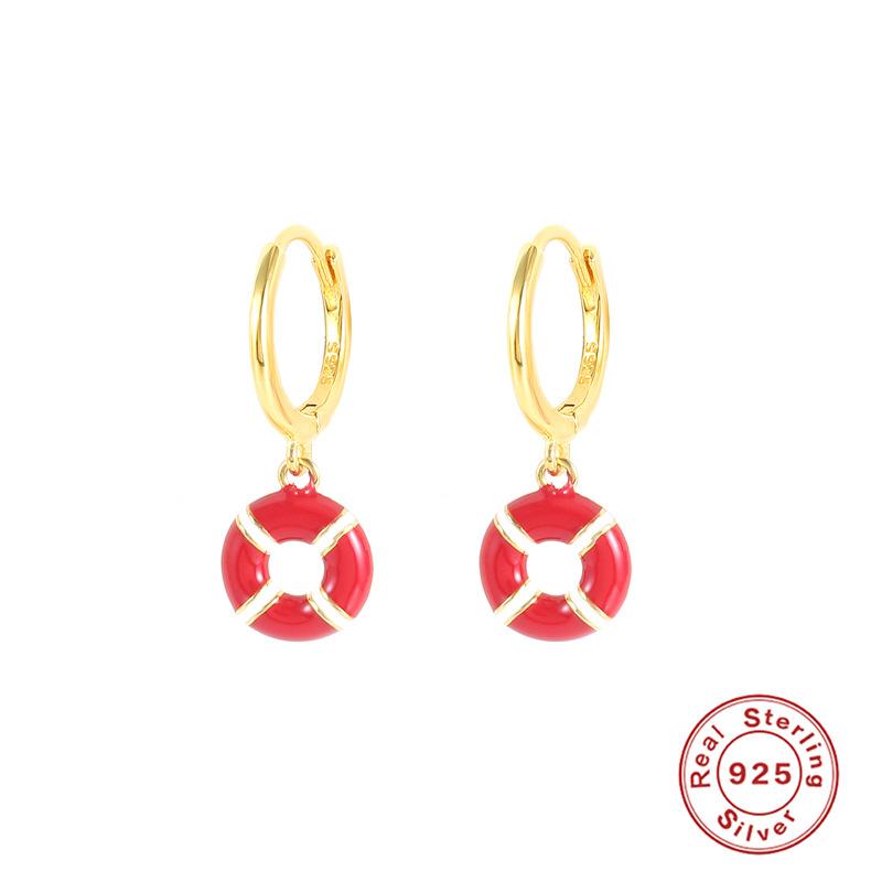 S925 Ayar Gümüş Rüzgar Damlası Yağı Deniz Hayvanı Küpeler Kulak Tokaları, En Çok Satan Moda Trendi Yaratıcı Küpeler