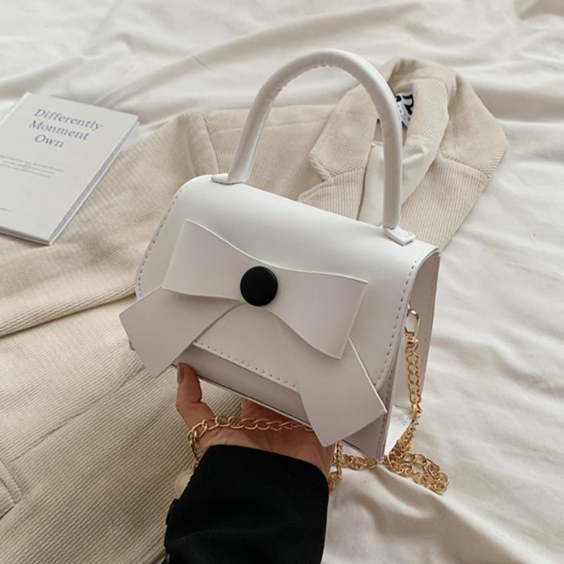 Neue Mode Einfache Kette Damen Schultertaschen Hochwertiges PU-Leder Damen Handtaschen Vintage Luxusmarke Umhängetaschen