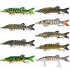 Pike Fishings Lures 8 Segment Jointed Swimbait with Hook Freshwater Saltwater Fishings Lures Artificial Pike Lures Baits