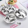 ZISIZ 304 Stainless Steel Divided Kids Dinner Plate