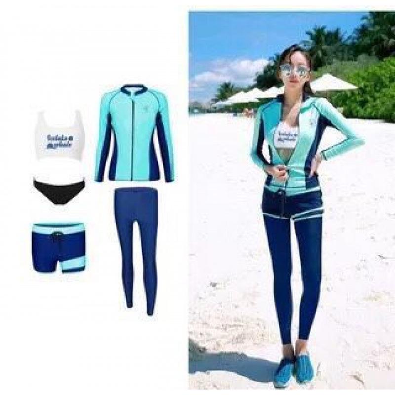 Women's Quick-Dry Two-Piece Snorkeling Wetsuit with Sun Protection and Jellyfish Guard