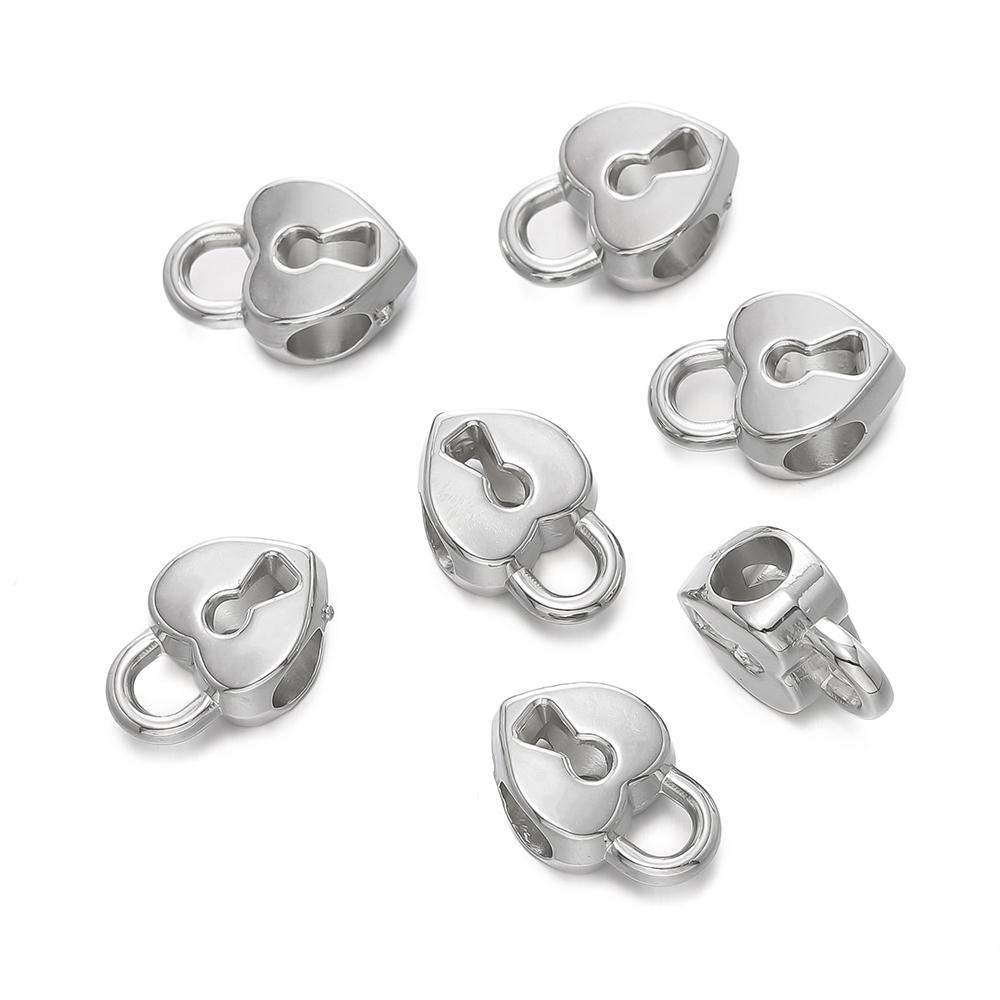 10pc/lot Heart Shape CCB Bead Gold Plated Loose Beads Spacer For Jewelry Making Accessories DIY Necklace Bracelet Charms