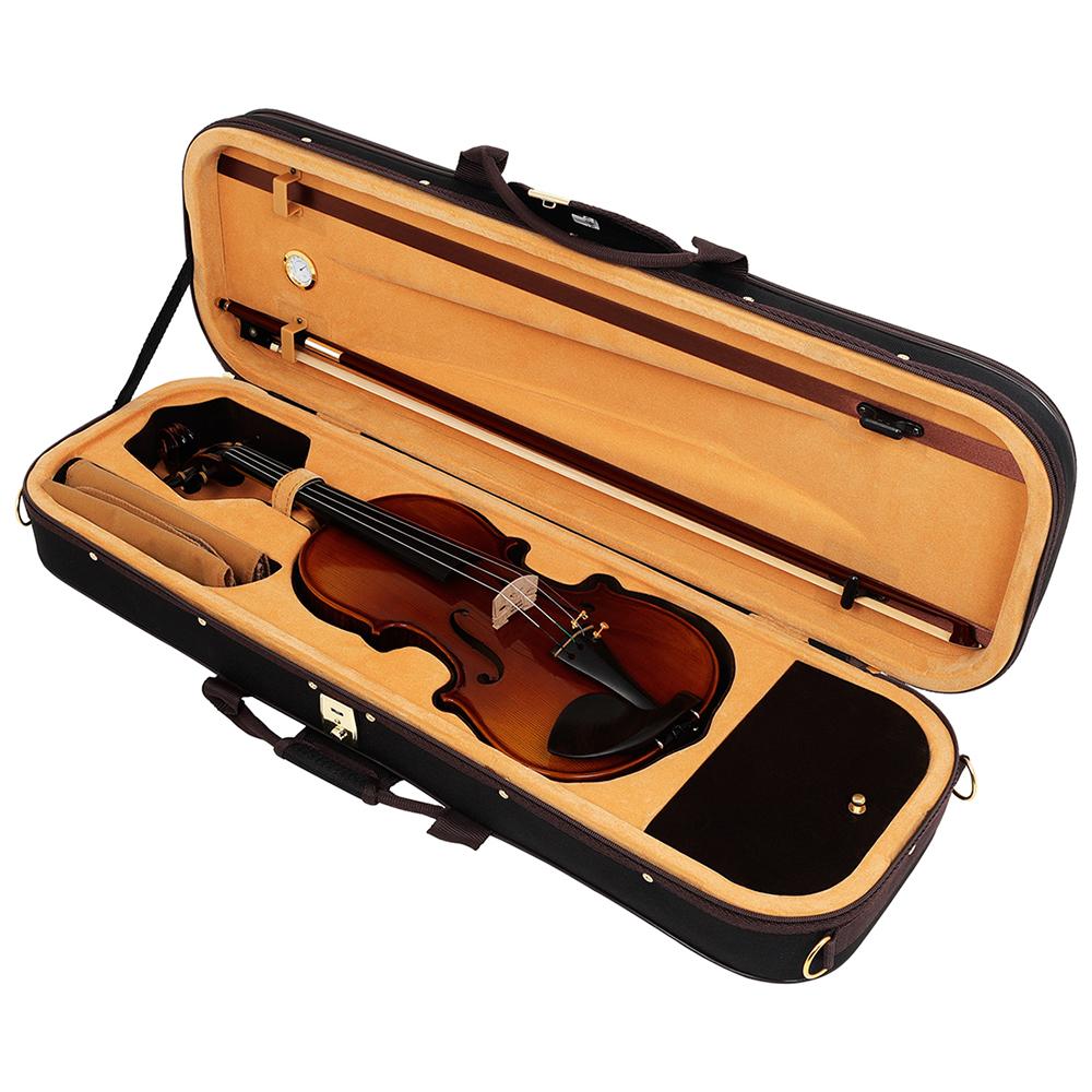 M MBAT 4/4 Violin Semi-Handmade Violin with Premium Spruce Panel & Solid Maple Back Violin for Students Intermediates Beginner