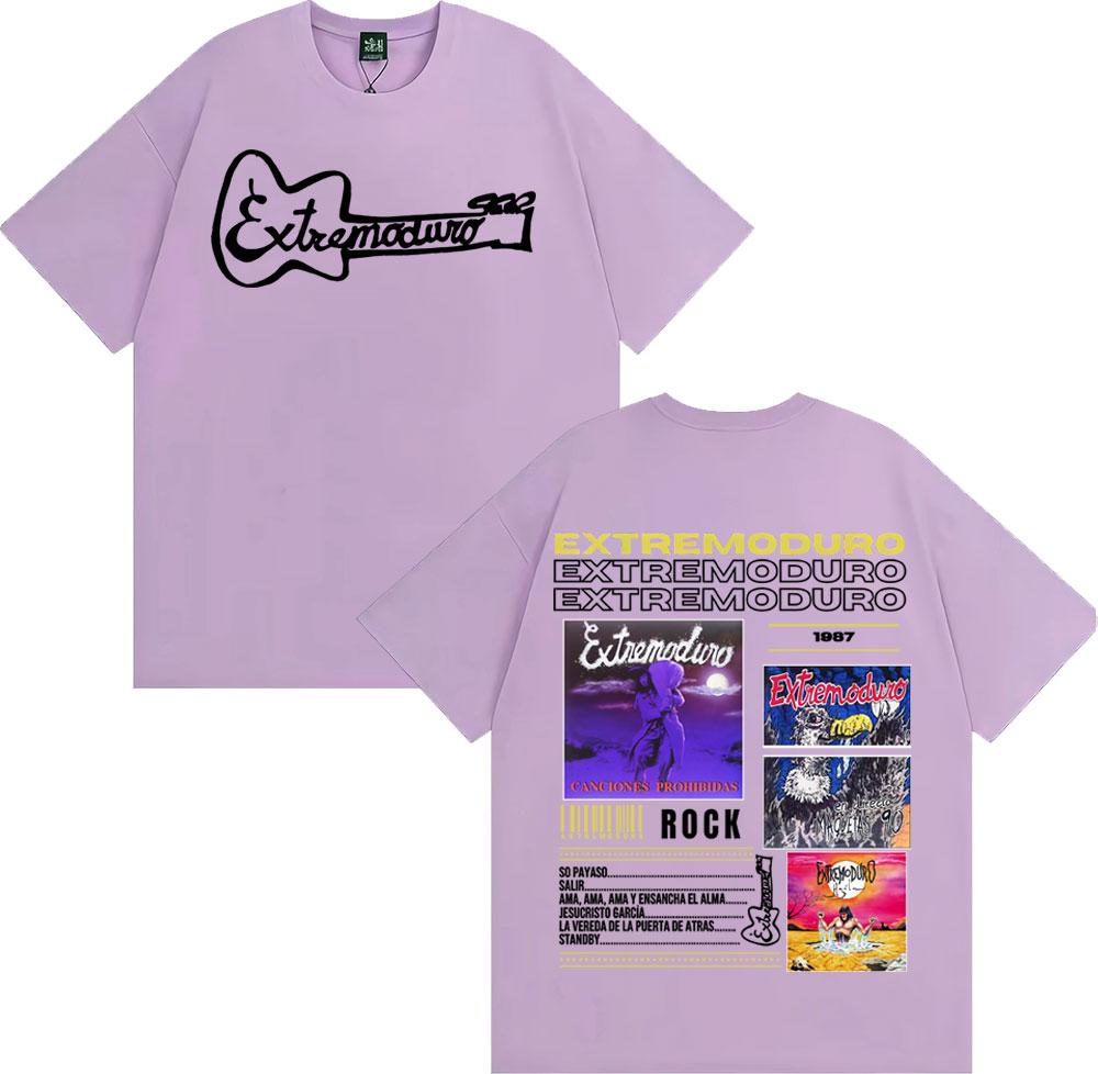 Rock Band EXTREMODURO Album Cover T-shirts for Men Retro 90s Hip Hop Classic T Shirt Summer Tops Oversized Short Sleeve T-shirt
