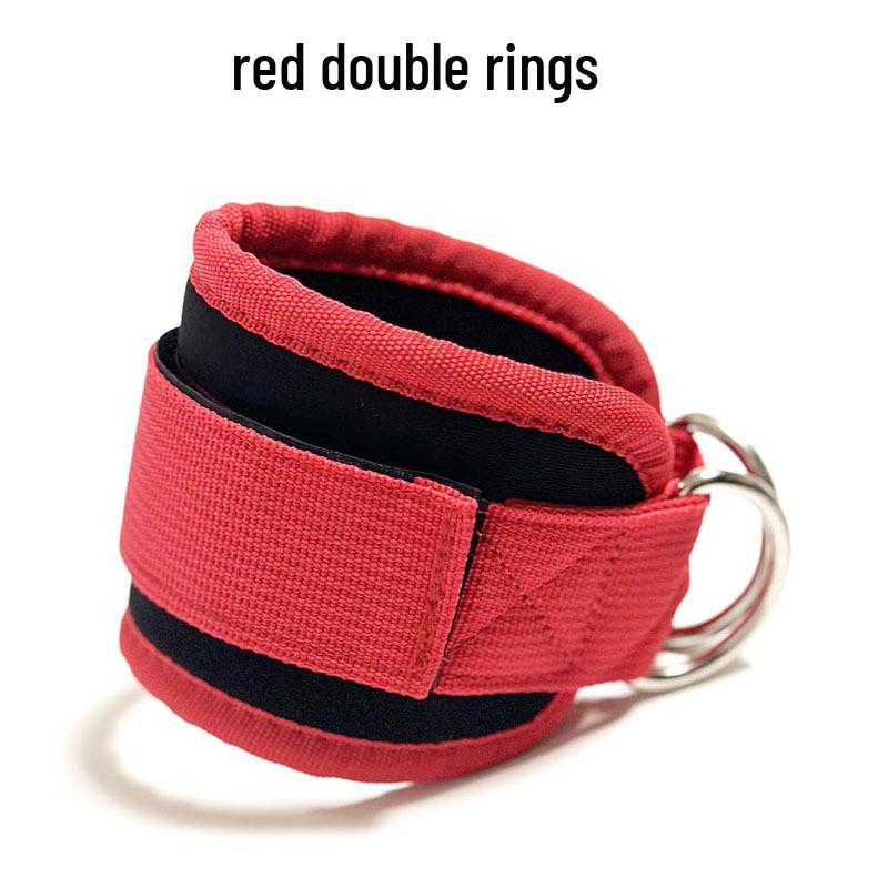 Double D-Ring Ankle Straps for Leg and Glute Training with Resistance Bands