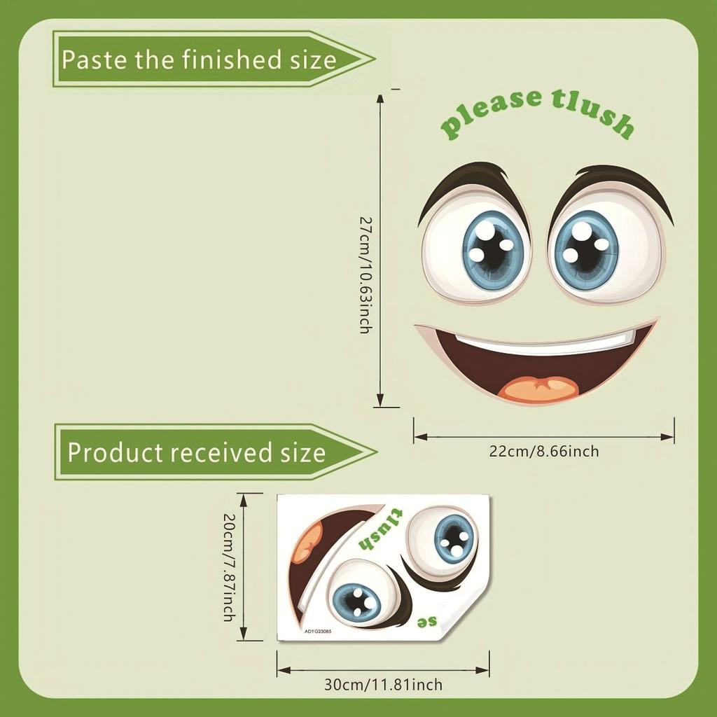 Glowing Cheetah Eyes Bathroom Stickers Waterproof Wall Decals Creative Toilet Decor Home Toilet Wall Decoration Stickers